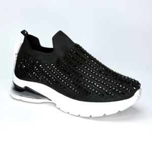 Black Embellished Sneakers Subtle Sparkle Women’s Size 8 NEW
